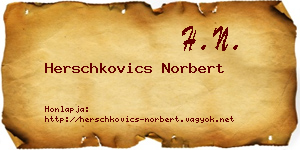 Herschkovics Norbert névjegykártya